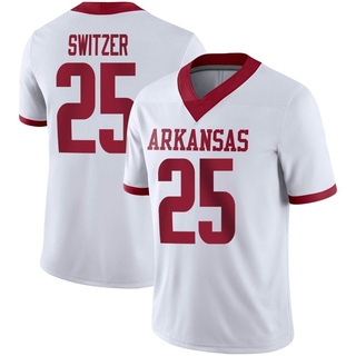 Anthony Switzer Game White Men's Arkansas Razorbacks Alternate Football Jersey