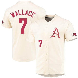Cayden Wallace Replica Cream Men's Arkansas Razorbacks Vapor Untouchable Full-Button Baseball Jersey