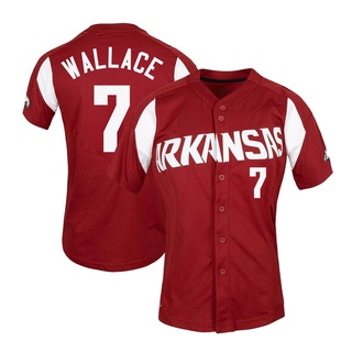 Cayden Wallace Replica Women's Arkansas Razorbacks Cardinal Vapor Untouchable Full-Button Baseball Jersey
