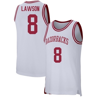 Chandler Lawson Replica White Men's Arkansas Razorbacks Basketball Jersey