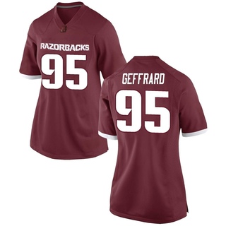 Ian Geffrard Replica Red Women's Arkansas Razorbacks Football Jersey