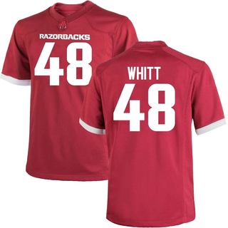 Joseph Whitt Game Men's Arkansas Razorbacks Cardinal Football Jersey