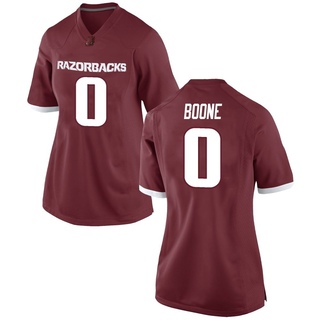 Justus Boone Game Red Women's Arkansas Razorbacks Football Jersey