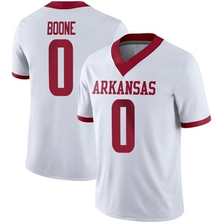 Justus Boone Game White Men's Arkansas Razorbacks Alternate Football Jersey