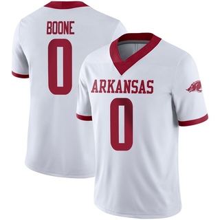 Justus Boone Game White Youth Arkansas Razorbacks Alternate Football Jersey