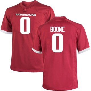 Justus Boone Replica Youth Arkansas Razorbacks Cardinal Football Jersey