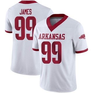 Kaleb James Game White Youth Arkansas Razorbacks Alternate Football Jersey