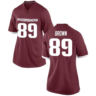 Khafre Brown Game Red Women's Arkansas Razorbacks Football Jersey
