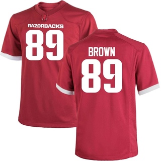 Khafre Brown Replica Brown Men's Arkansas Razorbacks Cardinal Football Jersey