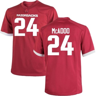 Quincey McAdoo Game Men's Arkansas Razorbacks Cardinal Football Jersey