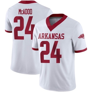 Quincey McAdoo Game White Youth Arkansas Razorbacks Alternate Football Jersey
