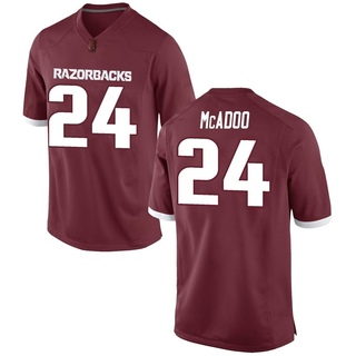 Quincey McAdoo Replica Red Youth Arkansas Razorbacks Football Jersey