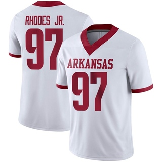 Quincy Rhodes Jr. Game White Men's Arkansas Razorbacks Alternate Football Jersey