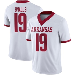 Shakur Smalls Game White Men's Arkansas Razorbacks Alternate Football Jersey