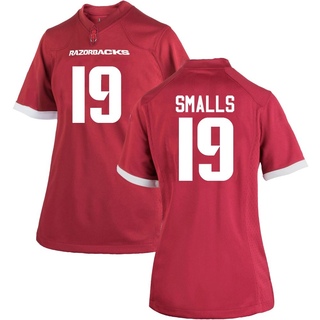 Shakur Smalls Game Women's Arkansas Razorbacks Cardinal Football Jersey