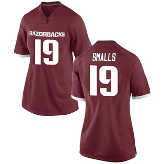Shakur Smalls Replica Red Women's Arkansas Razorbacks Football Jersey