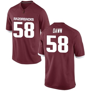Tim Dawn Game Red Youth Arkansas Razorbacks Football Jersey