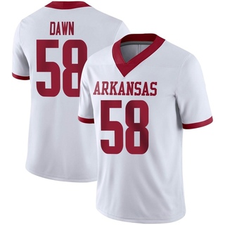 Tim Dawn Game White Men's Arkansas Razorbacks Alternate Football Jersey